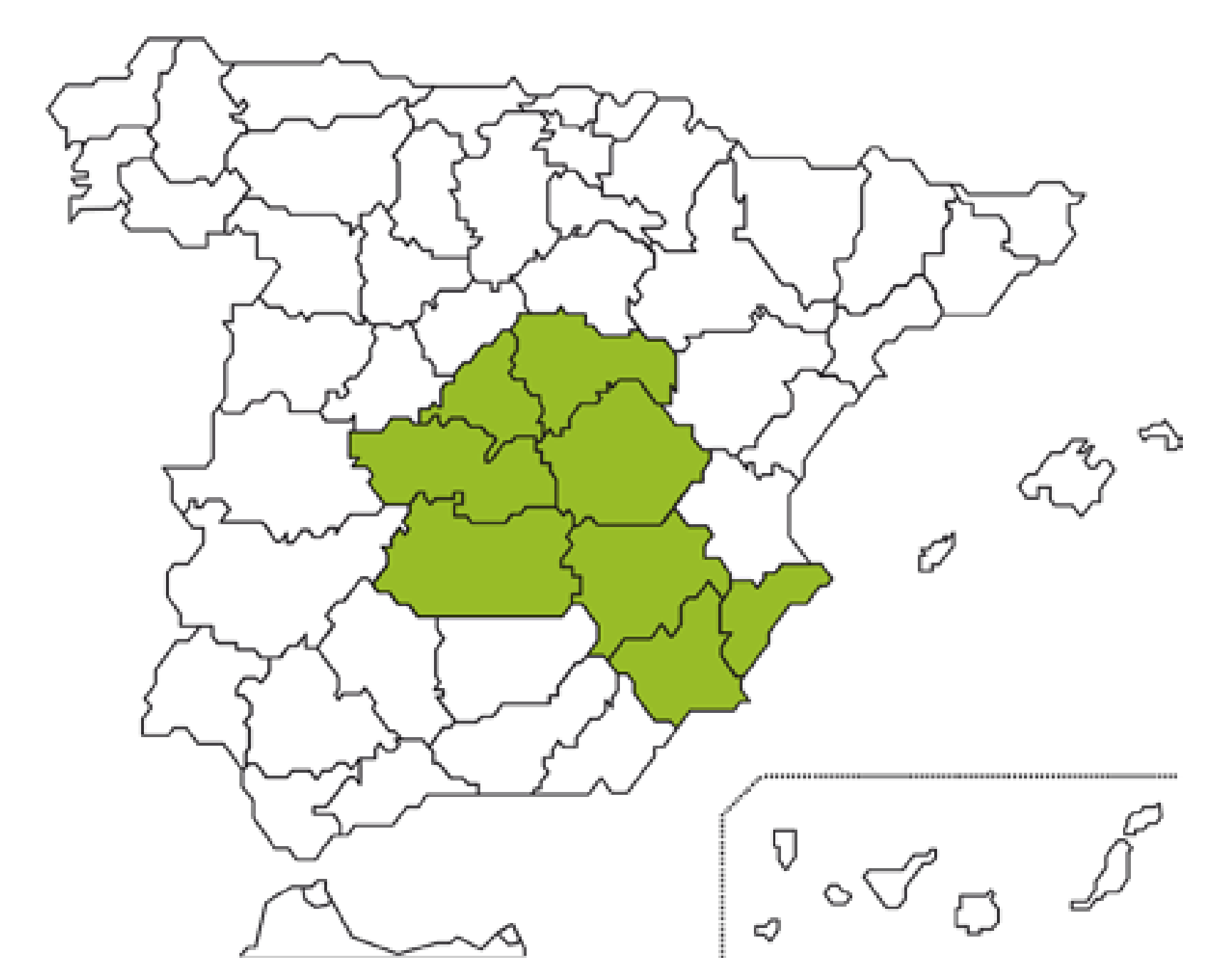 Mapa Caja Rural Albacete, Ciudad Real y Cuenca