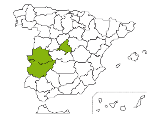 mapa caja rural Extremadura